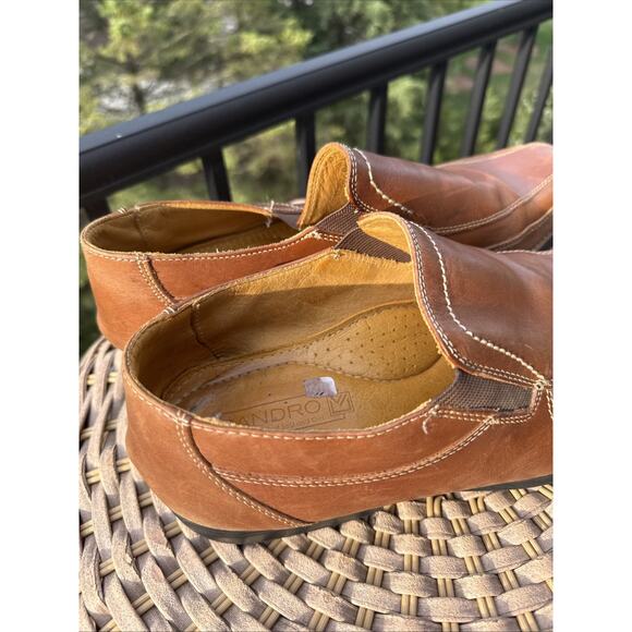 Sandro Moscoloni Easy Leather Venetian Loafer Shoes Men's Brown Size US 13 - Picture 4 of 16